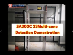 SA300C 33 multi-zones Walk Through Metal Detectors Zones Instructions(Securina)